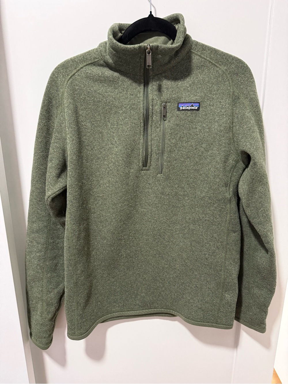 Patagonia Men's Olive Green Better Sweater Quarter-Zip Fleece Pullover